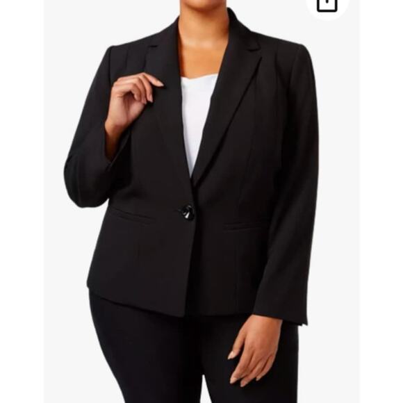 Kasper Women's One Button Blazer & Pants Suit - Picture 2 of 6